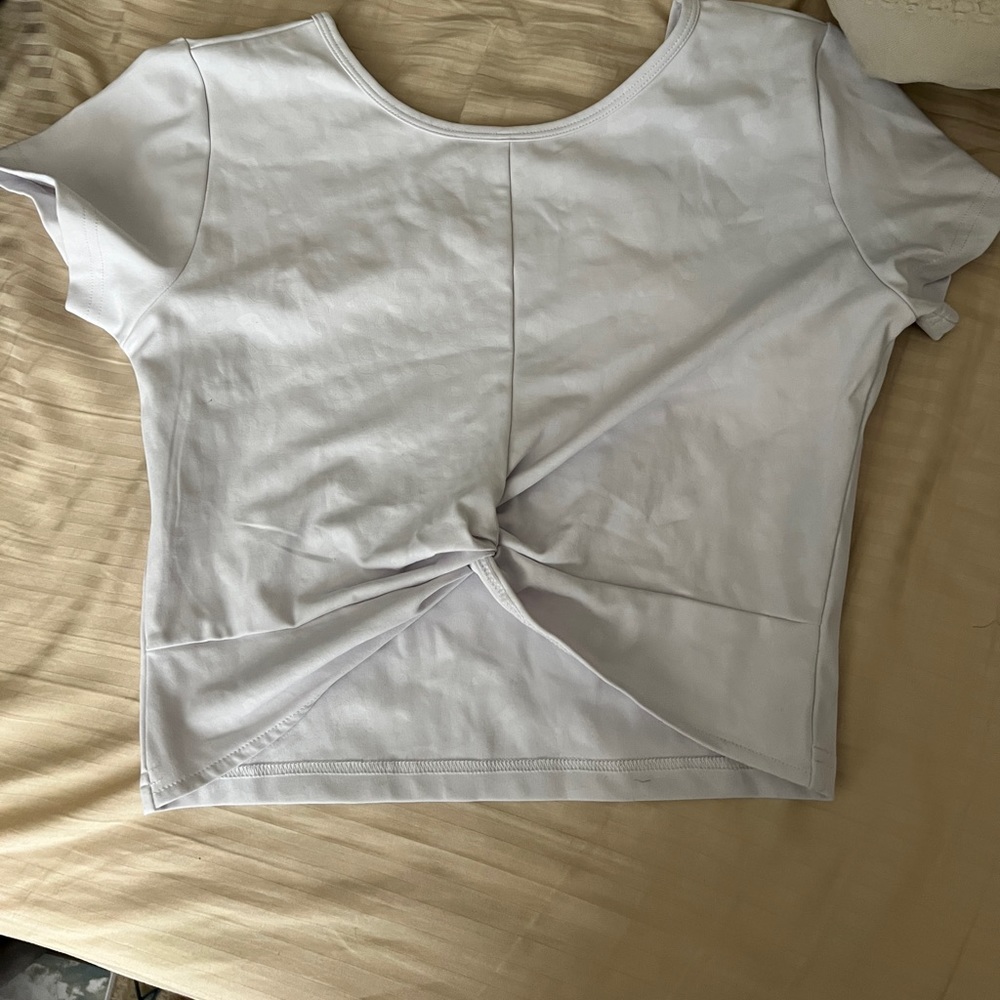 Sky wear white crop top